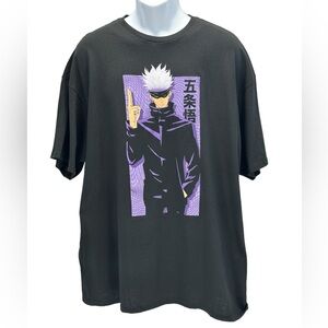 Hot Topic JuJuTsu Kaisen Gojo Short Sleeve Crew Neck T-Shirt - Black - size XXL